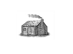 Old Log Cabin Woodcut